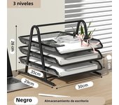 Mesh Letter Tray,Office Desk Paper Organizer with Sliding Trays for Desk Accessories, Office Supplies and File Storage, Black