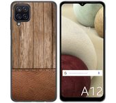 Tumundosmartphone Funda Gel Tpu para Samsung Galaxy A12 / M12 diseño Madera 09 Dibujos