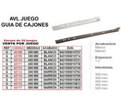 Avl guia cajones 350 mm blanca   juego ref-g