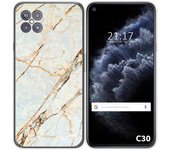 Tumundosmartphone Funda Gel Tpu para Cubot C30 diseño Mármol 13 Dibujos