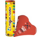 Set San Valentín - Megatubo Lacasitos 1,5 Kg "Te Quiero" + Bombones Corazón Mr. Wonderful (Color y Frase) - Romántico y Dulce - Marca Lacasa S.A. - Box de Chocolates Decorativo para Regalo