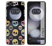 Tumundosmartphone Funda Carcasa Dura para Samsung Galaxy Z Flip 6 5G diseño Catrina Dibujos