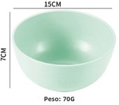 6 Inch Solid Color Plastic Bowl Salad Bowl Wheat Fiber Bowl Children Household Large Bowl Kitchen Supplies