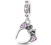 New 925 Silver Princess Life Vlog Camera Hair Clip Charms Beads Fit Pandora 925 Original Bracelets DIY Jewelry Birthday Gift