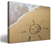 Cuadro Canvas Arena de Playa - Alta Resolución - Lienzo 100% Algodón - Bastidor Madera 3x3cm - Fabricado en España