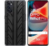 Tumundosmartphone Funda Gel Tpu para Oppo Reno 4 Pro 5G diseño Neumatico Dibujos