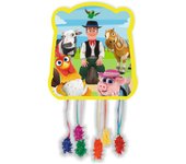 Zirizon- Piñata La Granja de Zenón Cartón 46cm x 33cm. Piñata de cartón para Cumpleaños infantil, aniversario y fiesta. Decoración Ideal para Cumpleaños añadiendo un toque mágico y alegre.