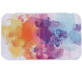 1 Juego de Caja de agua portáthil, bandeja de Pintura de agua, Caja de pigmento de agua