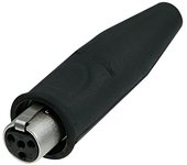 Rean tiny - conector de 4 polos hembra, color negro, resistente al agua, contactos dorados
