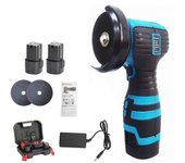 Amoladora Angular Inalámbrica de 16.8V, 550W, 9000rpm con Batería de Litio - Mini Máquina Pulidora y Amoladora Eléctrica de Corte de Diamante