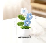 Crochet Flowers Artificial Sunflowers Potted Hand Woven Plant Wedding Gift for Guests Sunflower Decoration Room Decor Girasoles
