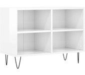 Mueble TV combinadoMueble de TV madera de ingeniería blanco brillo 69,5x30x50 cm