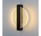 Aplique de pared interior regulable, aplique LED redondo negro de 6W 3000/4000K/6500K
