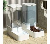 1pc/2pcs Automatic Dog Feeder/Water Dispenser, Plastic Gravity Dog Food And Water Dispenser Set