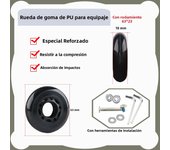 Luggage PU Rubber Wheel Replacement Accessories Repair Trolley Suitcase Travel Password Box Wear-Resistant Compression Rollers
