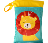 BIAI 25*35cm Wet Storage Bag Washable Diaper Nappy Bag Waterproof Beach Bag Double Pocket with Zippers Travel Makeup Storage Bag