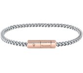 Maserati Pulsera Hombre Maserati Br. Ss Ip Rg 215mm De Acero Oro Rosa, Plateado