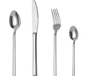 Mr.Spoon Juego 24 Piezas Cubiertos, Acero Inoxidable 18/0, Plateado, Alta acabado, Diseño moderno, Incluye cuchillo,tenedor,cuchara,cucharilla, Cubertería, Apto para lavavajillas. Ideas de regalo， Incluye bolsa de regalo.60711