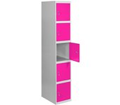 SimonRack Taquilla Vestuario Metálica, 4 Puertas, Incluye Llave, 1800x300x500 mm, Gris/Antracita - Simonlocker