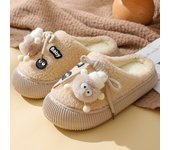 2024 nuevos productos de otoño e invierno lindos dibujos animados de felpa cómodos para el hogar y el exterior zapatos de algodón anticolisión para hombres y mujeres