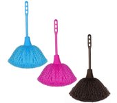 Plumero delicado de microfibra, KissDate, paquete de 3 mini cepillo para polvo lavable con buenos agarres para la cocina, portátil, teclado, esquina, eliminación de polvo (azul