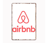 Vintage Airbnb Logo 1 Metal Plaque Poster Wall Decor Cinema Living Room Mural Funny Tin Sign Kitchen Bedroom Cafe Bar Pub Living