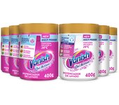Vanish Oxi Advance Quitamanchas Lote 3x Ropa Blanca + 3x Ropa Color, Elimina Olores, Potenciador Lavado Polvo - 6x400 gr