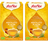 Té Absoluto Placer Para los Sentidos  Packs 2  Toma una respiración profunda y siente la felicidad.  17 bolsitas de infusión  YogiTea