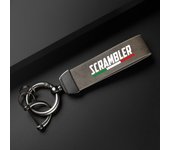 For Ducati Scrambler 400 800 1100 Accessories High-Grade leather Motorcycle Keychain Holder Keyring