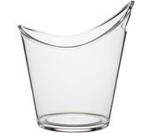 Enfriador de botellas de vino BarCraft, cubo para 2 botellas, cubitera transparente, elegante cubo acrílico en ángulo con asa integrada, 10 litros, 20,5 x 25,5 x 28. cm, 1 unidad
