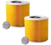 2 cartuchos de filtro de repuesto para aspiradora de Agua y Polvo Kärcher WD2 WD3 WD3P