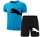 Men's casual fashion Summer mesh suit Men's quick drying Breathable sports suit Short sleeve T-shirt suit men's jogging suit