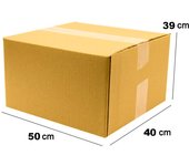 Disok - Lote 20 Cajas Cartón Envases para Envíos 50 X 40 X 39 Cm Doble Canal - Embalajes Comprar Cajas Fuertas Grandes Cartón Baratas para Envíos Ofertas