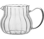 Washable Heat-Resistant Glass With Handle Japanese Striped Milk Jug Safe Explosion-Proof Coffee Container Hold Beverage Supplies