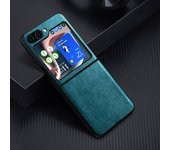 Premium PU Leathe Phone Case for Samsung Galaxy Z Flip 5 4 3 Scratch-Resistant Solid Color Protective Cover