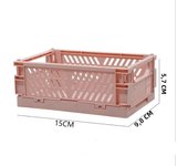 Plastic Foldable Storage Crate Folding Box Basket Stackable Cute Makeup Jewellery Toys Boxes for Storage Box Organizer Portable