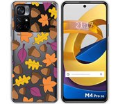Funda Silicona Transparente para Xiaomi POCO M4 Pro 5G diseño Otoño Dibujos