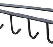 Verde Gancho Negro/Blanco Hierro 6 Ganchos para Cocina Portavasos Colgando Baño Percha Organizador Puerta Del Gabinete Estante Retirado Rack de Almacenamiento - Negro