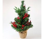 Maceta árbol de Navidad con muérdago 46 cm