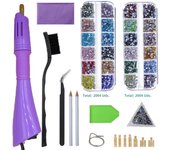 AAAA 4008-6016Pcs Hot Fix Rhinestones Set Crystal Glass Hotfix Rhinestone Applicator Iron-on Strass Rhinestone Heat-fix Tool Gun