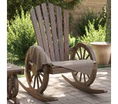vidaXL Mecedora de jardín Adirondack madera maciza de abeto