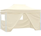 vidaXL Carpa Plegable Profesional 4 Paredes Acero Celebraciones Color Antracita,  Azul,  steel white y mas
