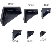 5pcs/10pcs 3030 Corner Bracket Fitting Black Angle Aluminum Connector 3060 4040 4080 for Industrial Aluminum Profile