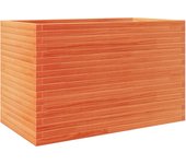 vidaXL Jardinera madera maciza de pino 110x60x68,5 cm Color Pino natural,  Blanco,  Marrón cera y mas