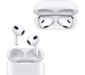 Auriculares inalámbricos Bluetooth estilo AirPods 3 con estuche de carga por cable, sonido HD, micrófono integrado, cancelación de ruido, diseño ergonómico, resistentes al agua, compatibles con iPhone y Android, batería de larga duración 5H, no original