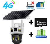 6K 12MP HD Solar Camera 4G SIM Card Wifi Outdoor IP Wireless Security CCTV Surveillance PTZ Night Vision PIR Human Detection Cam