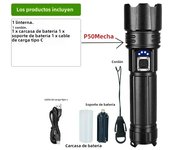 High Bright LED Tactical Flashlight Zoomable Torch 5 Lighting Modes Laser Wick Outdoor Waterproof Camping Adventure Hand Lamps