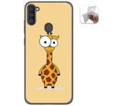 Tumundosmartphone Funda Gel Tpu para Samsung Galaxy A11 / M11 diseño Jirafa Dibujos
