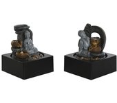 Fuente de Jardín DKD Home Decor Buda Resina 18 x 18 x 22 cm Oriental (2 Unidades)