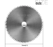 NuoDunco 75mm Carbide Circular Saw Blade 3 " Cutting Disc Power Tool Accessories for Wood Plastic Cutting 72T Saw Disc